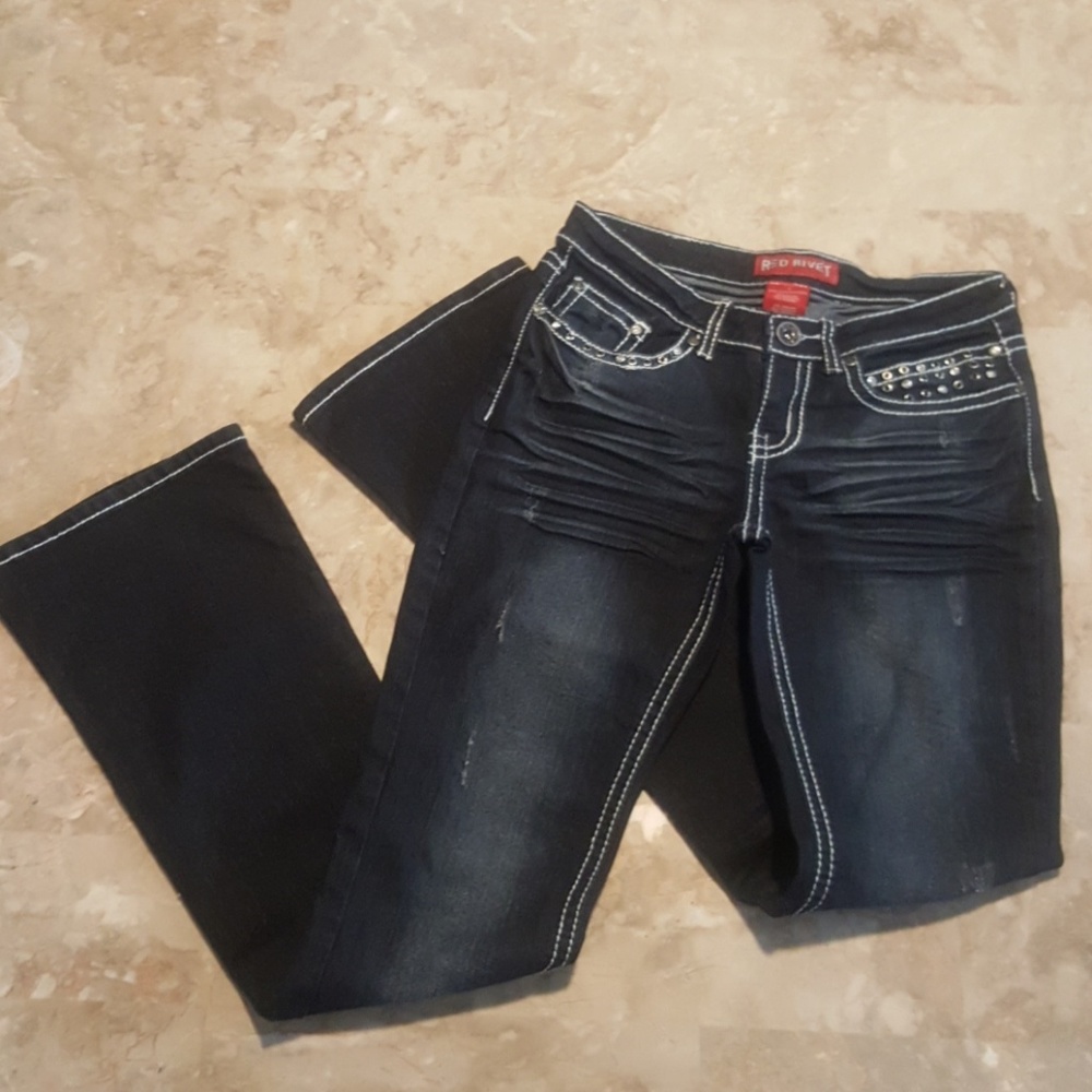 Red Rivet Jeans!! - image 4